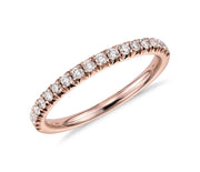 SPARK CREATIONS 18K Rose Gold Diamond Eternity Band